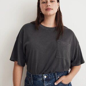 Madewell — Garment-Dyed Oversized Pocket Tee — Size XL